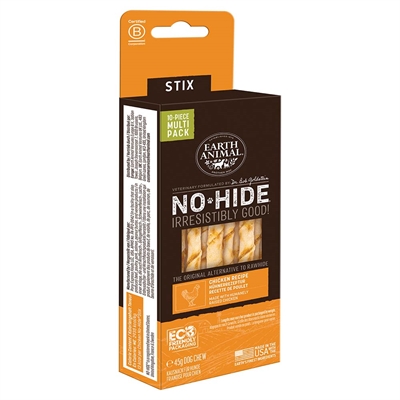 Earth Animal No-Hide Stix Dog Chicken 10 Pack